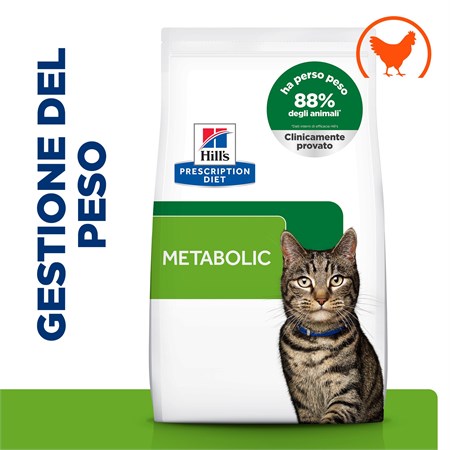 Hill's Prescription Diet Metabolic Pollo 1,5 kg per Gatto in Gatti