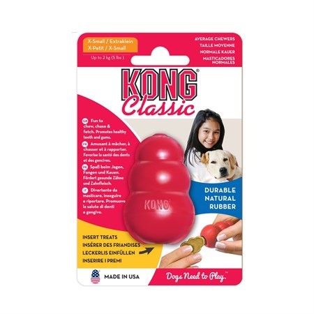 Kong Classic Small 7,5 cm 114 gr Per Cani fino a 9 kg in Cani