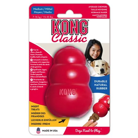 Kong Classic Medium 9 cm 132 gr Per Cani da 7 a 16 kg in Cani