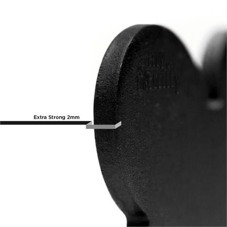 Medaglietta Incisa My Family Basic Osso Grande Nero in Cani