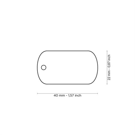 My Family Medaglietta Incisa Basic Chrome Military Piccola Argentata in Cani