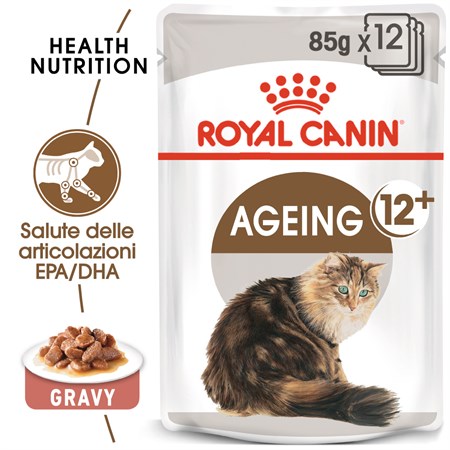 Royal Canin Ageing + 12 Gravy 85 gr In Salsa Per Gatti in Gatti