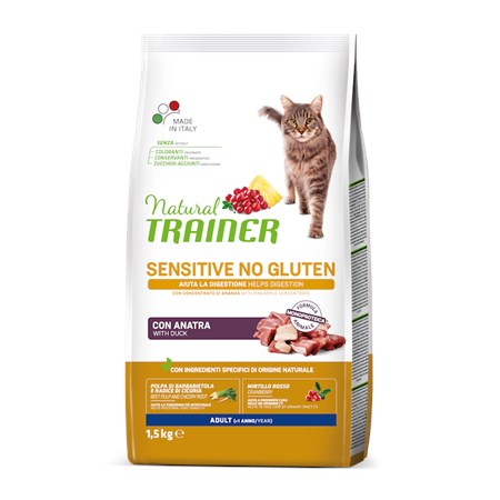 Trainer Sensitive Solution Monoproteico Anatra 1,5 kg Per Gatti in Gatti