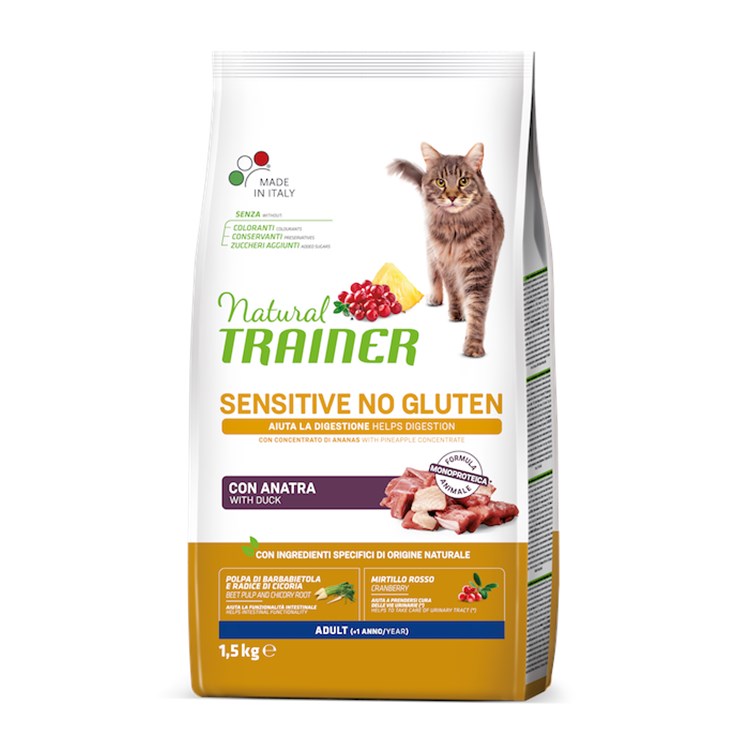 Trainer Sensitive Solution Monoproteico Anatra 1,5 kg Per Gatti