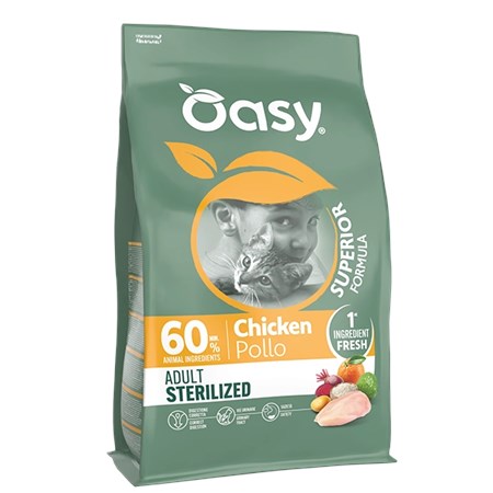 Oasy Cat Superior Formula Sterilized Pollo 6 kg Per Gatti Sterilizzati in Gatti