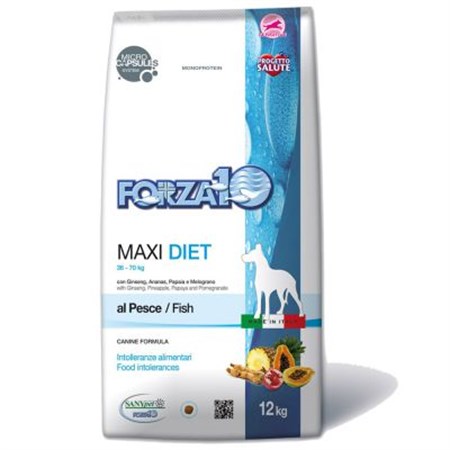 Forza 10 Maxi Diet Al Pesce 12 kg Per Cani in Cani
