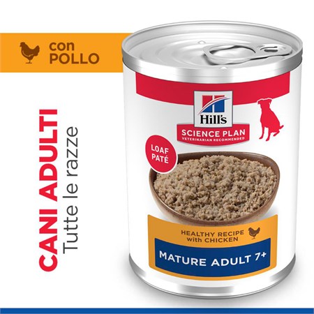 Hill's Science Plan Cane Umido Mature 7+ 370 gr Per Cani Anziani in Cani