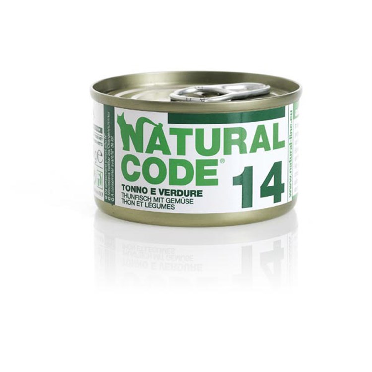 Natural Code 14 Tonno e Verdure 85 gr Per Gatti