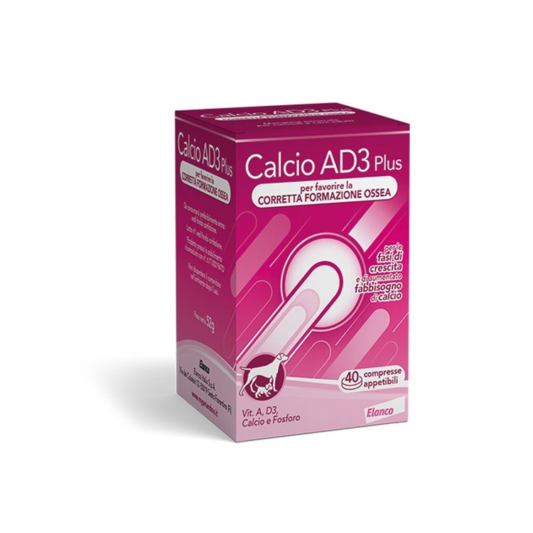 Bayer Calcio Ad3 Plus 40 Compresse Per Cani