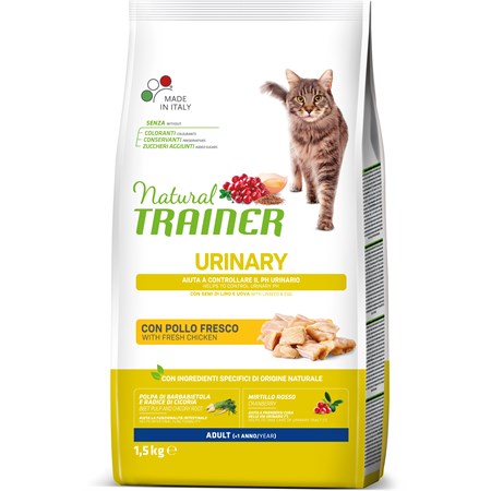 Natural Trainer Urinary Con Pollo 1,5 Kg Per Gatti in Gatti