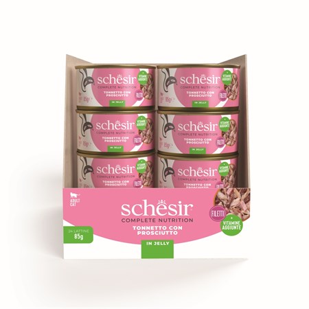 Schesir in Gelatina Tonnetto Con Prosciutto 85 gr Per Gatti in Gatti
