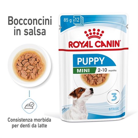 Royal Canin Mini Puppy 85 Gr Busta In Salsa Umido Per Cane in Cani