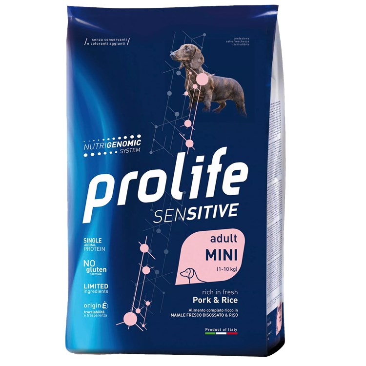 Prolife Dog Sensitive Mini Adult Maiale e Riso 2 Kg