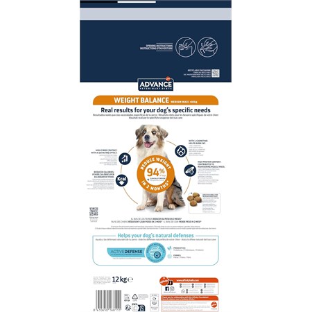 Advance Veterinary Diets Weight Balance Medium Maxi + 10 kg 12 kg in Cani