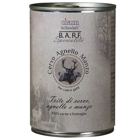 Barf Trito di Cervo, Agnello e Manzo400GR in Cani