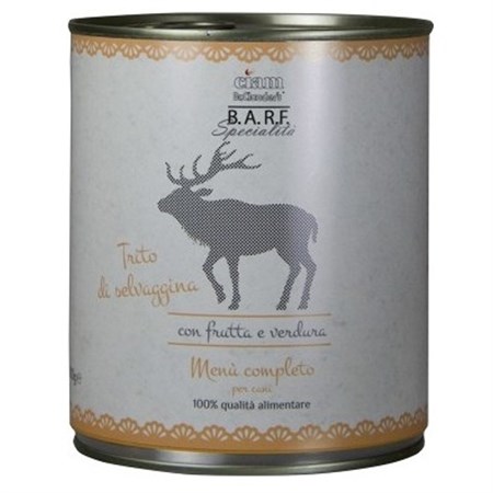 Barf Menu Completo Trito di Selvaggina per Cani  800gr in Cani