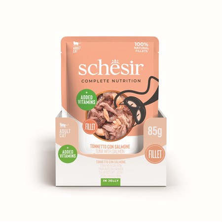 Schesir Tonno e Salmone 85 gr Bustina Umido Per Gatti in Gatti