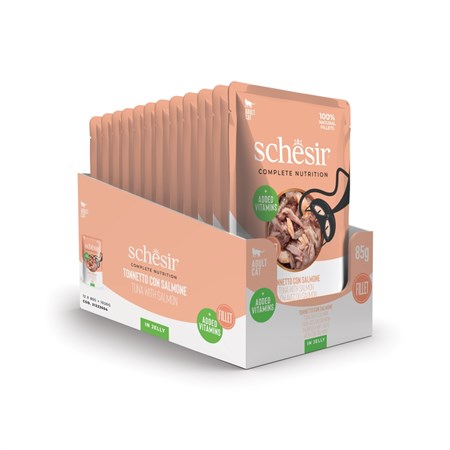 Schesir Tonno e Salmone 85 gr Bustina Umido Per Gatti in Gatti