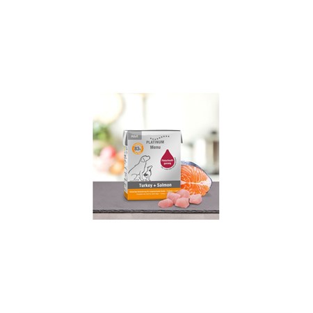 Platinum cane menu tacchino e salmone 375 gr in Cani