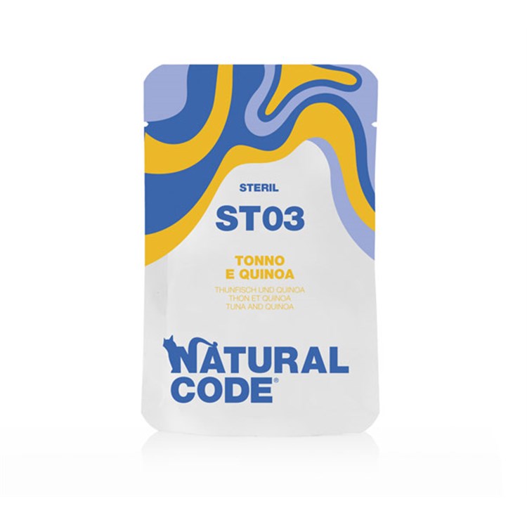 Natural Code ST03 Sterilised Tonno e Quinoa 70 Gr Per Gatti