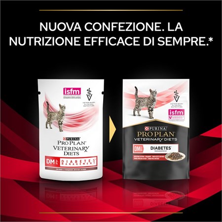 Purina Pro Plan Veterinary Diets DM Diabetes Management Manzo Bustina 85 gr Per Gatti in Gatti