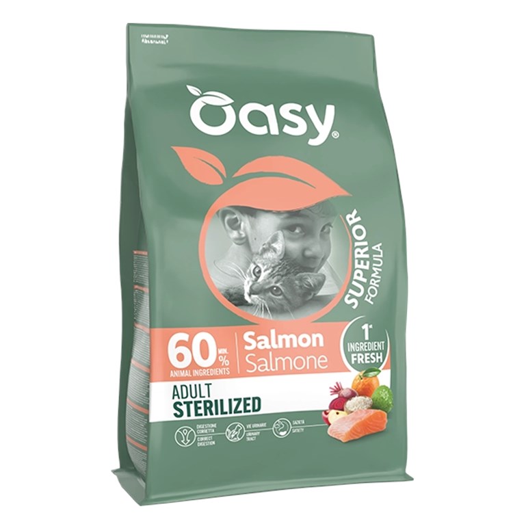 Oasy Cat Superior Formula Sterilised Salmone 6 Kg Per Gatti