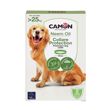 Camon Protection Orme Naturali Collare Olio Di Neem Cane Oltre 25 kg 75 cm in Cani