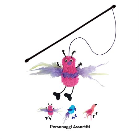 Kong Cat Bacchetta Feather Teaser 47 cm Gioco Per Gatti in Gatti