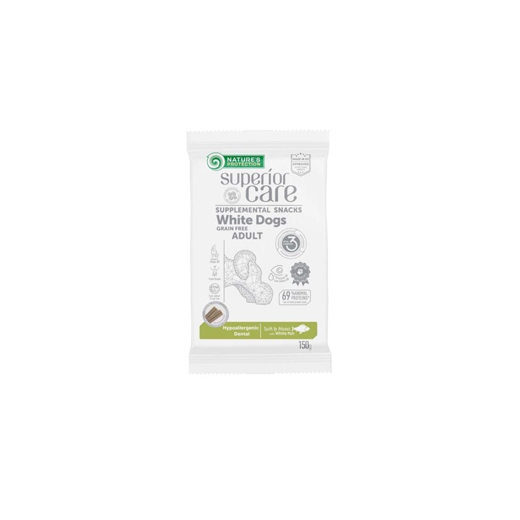 Nature's Protection Superior Care WHITE DOG SNACK GF Pesce Bianco 110 GR hypoallergenic 
