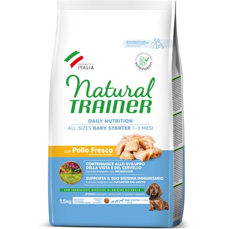 Natural Trainer Baby Starter All Breed 1,5 Kg Per Cani in Cani