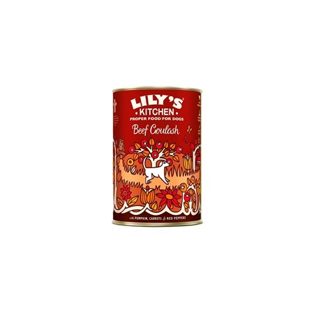 Lily's Kitchen cane adult beef goulash zucca carote peperoni rossi 400 gr in Cani