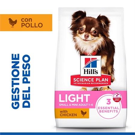 Hill's Science Plan Small & Mini Adult Light con Pollo 1,5 kg in Cani
