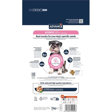 Advance Veterinary Diets Mini Atopic Trota 1,5 kg Cane in Cani