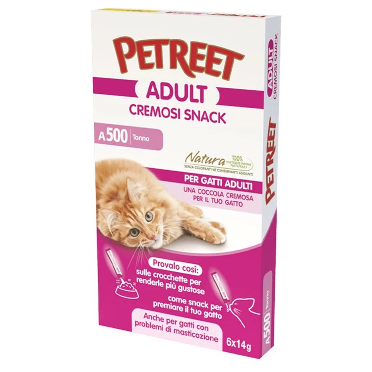 Petreet Cremosi Snack 6 Bustine da 14 gr Tonno A500