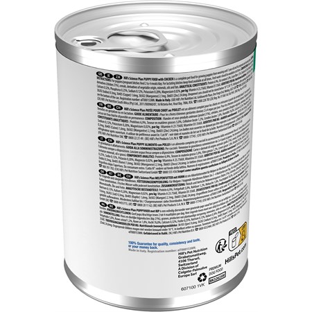 Hill's Science Plan Cane Puppy Pollo 370 gr Barattolo Umido Cane in Cani