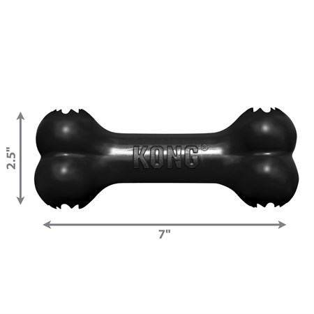 Kong Extreme Goodie Bone Medium Nero Osso Porta Snack Extra Resistente in Cani