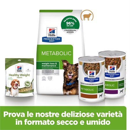Hill's Prescription Diet Metabolic Agnello 12 kg per Cane in Cani