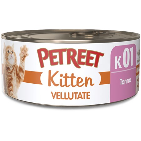Petreet Kitten Tonno 70 gr K01 Scatoletta Umido Gattini in Gatti