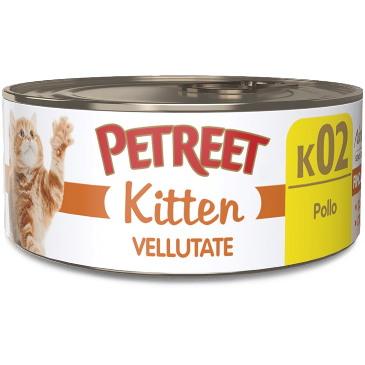 Petreet Kitten Pollo Con Latte Di Capra 70 gr K04 Scatoletta Umido Gattini