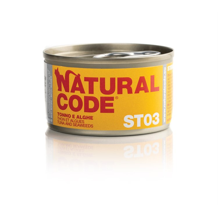 Natural Code ST03 Tonno e Alghe 85 gr Scatoletta Gatti Sterilizzati