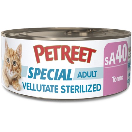 Petreet Vellutate Sterilized Pollo Con Patate Dolci 70 gr sA44 Scatoletta Gatto Sterilizzato in Gatti