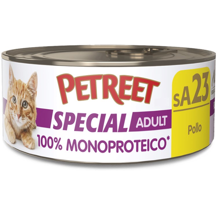 Petreet Monoproteico Tonno 60 gr sA20 Lattina Umido Gatto