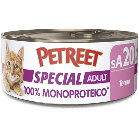 Petreet Monoproteico Pollo 60 gr sA23 Lattina Umido Gatto in Gatti