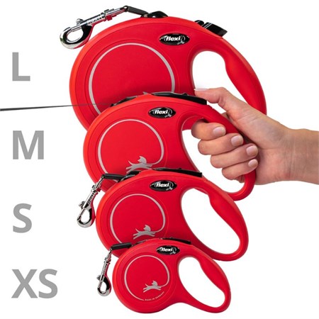 Flexi New Classic S Guinzaglio Avvolgibile Fettuccia 5 metri Per Cani in Cani