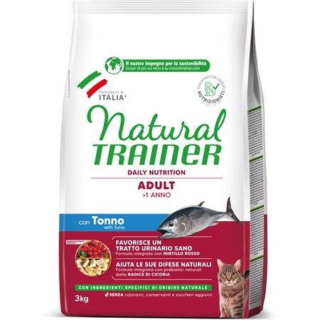 Natural Trainer Adult Tonno 3 kg Crocchette Gatti in Gatti