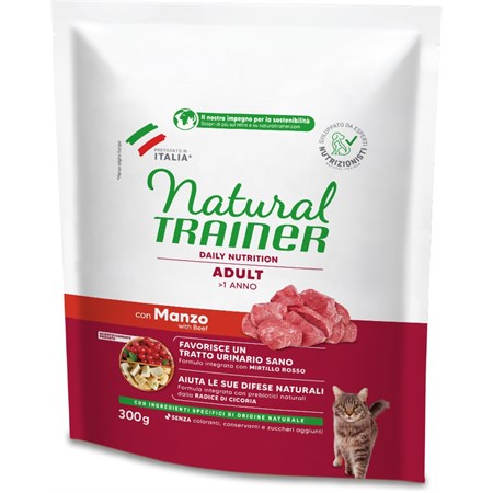 Natural Trainer Adult Manzo 300 gr Crocchette per Gatti in Gatti