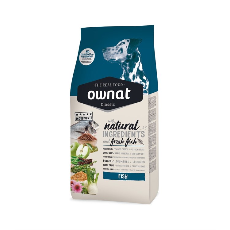 Ownat Classic Fish 4 kg Crocchette Per Cani con Pesce