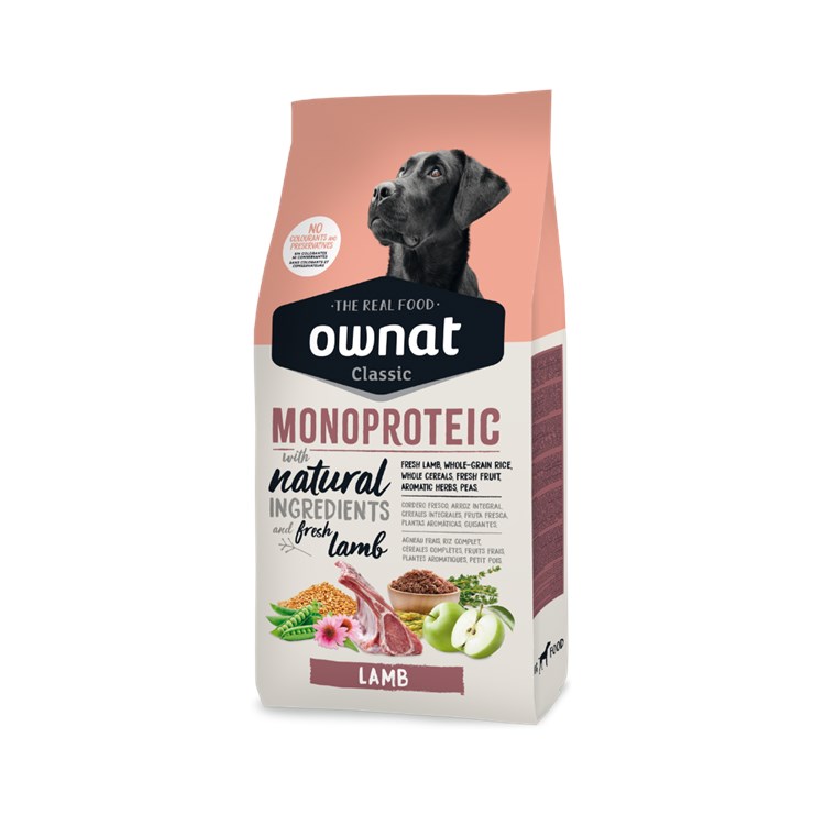 Ownat Classic Monoproteic Lamb 4 kg Crocchette Per Cani Con Agnello Riso