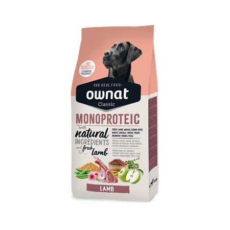 Ownat Classic Monoproteic Lamb 4 kg Crocchette Per Cani Con Agnello Riso in Cani
