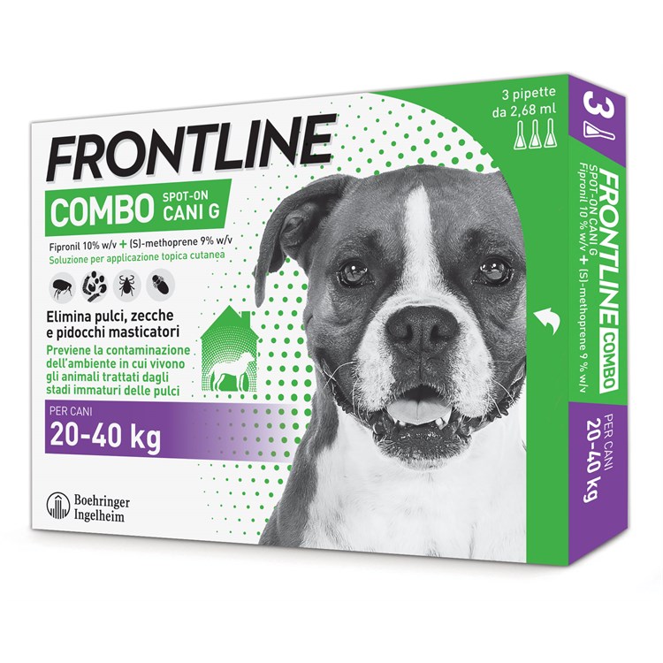 Frontline Combo Per Cani G da 20 a 40 kg 3 Pipette